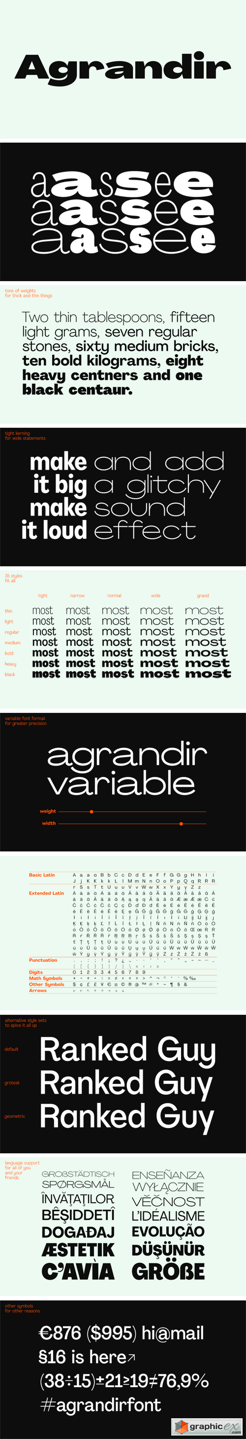 Agrandir Font Family (Updated)